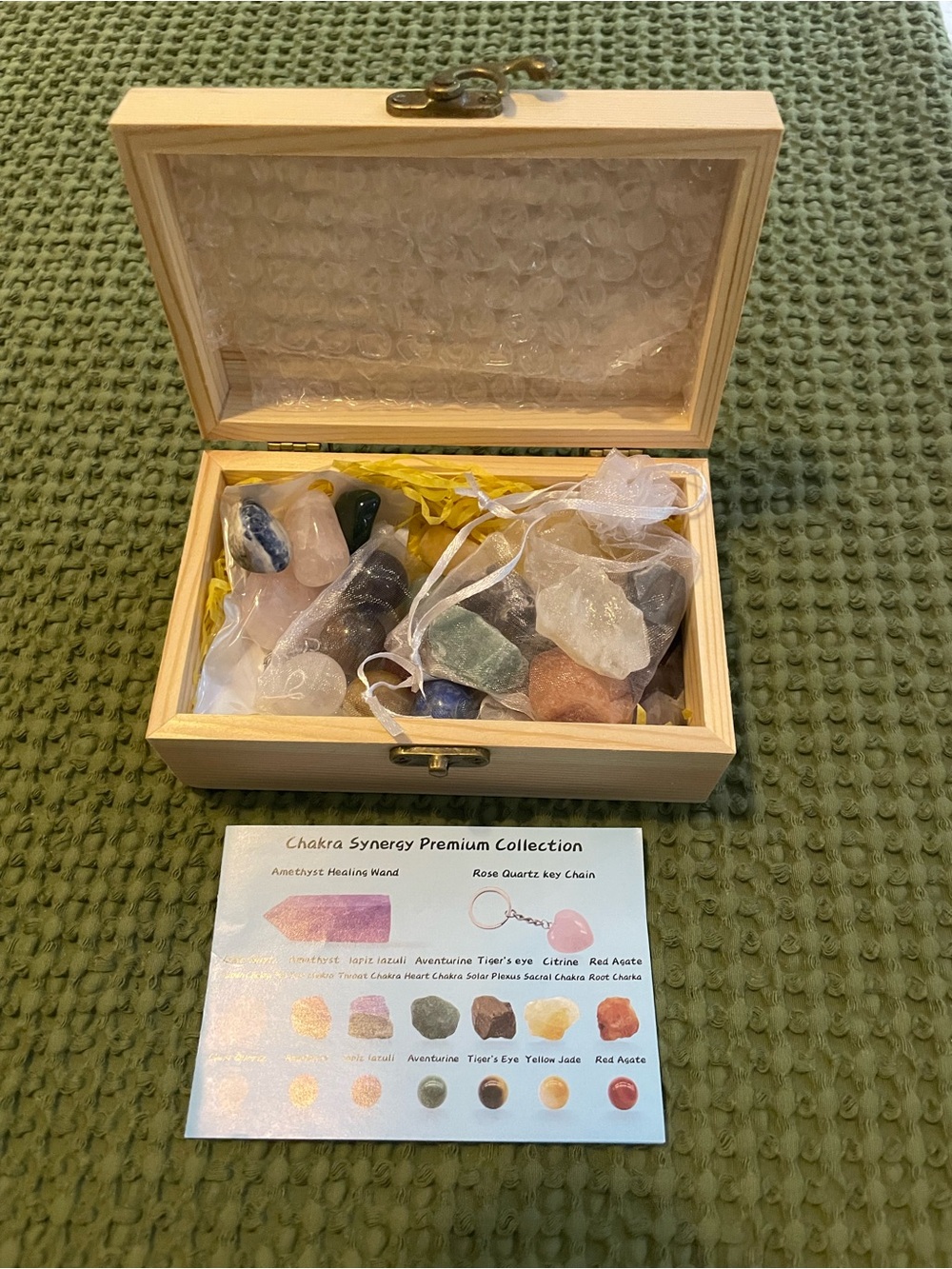Chakra Synergy Collection Polished Gemstones - Natural Keepsake Box Included.